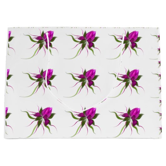 VektorBlume deckte große Geschenk-Tasche mit Große Geschenktüte (Vorderseite)