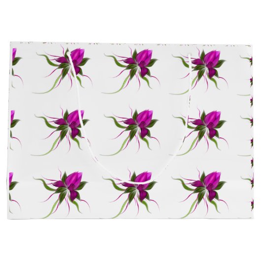 VektorBlume deckte große Geschenk-Tasche mit Große Geschenktüte (Rückseite)