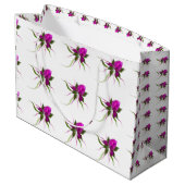 VektorBlume deckte große Geschenk-Tasche mit Große Geschenktüte (Rückseite Schrägansicht)