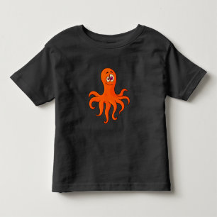 VektorCartoon-Orangenkrake Kleinkind T-shirt