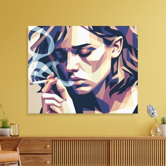 Vektordepression Leinwanddruck (Insitu (Wohnzimmer))