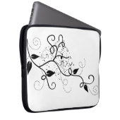 Vektorefeustrudel-Niederlassungsgirly schicke Laptopschutzhülle (Vorne Rechts)