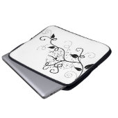 Vektorefeustrudel-Niederlassungsgirly schicke Laptopschutzhülle (Vorne Knopf)