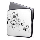 Vektorefeustrudel-Niederlassungsgirly schicke Laptopschutzhülle (Vorderseite Links)