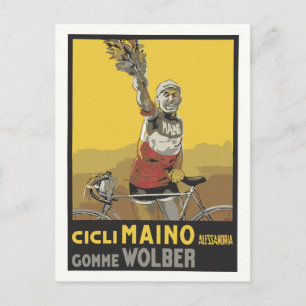 Vektorgrafik, Radfahren, italienischer Meister 192 Postkarte