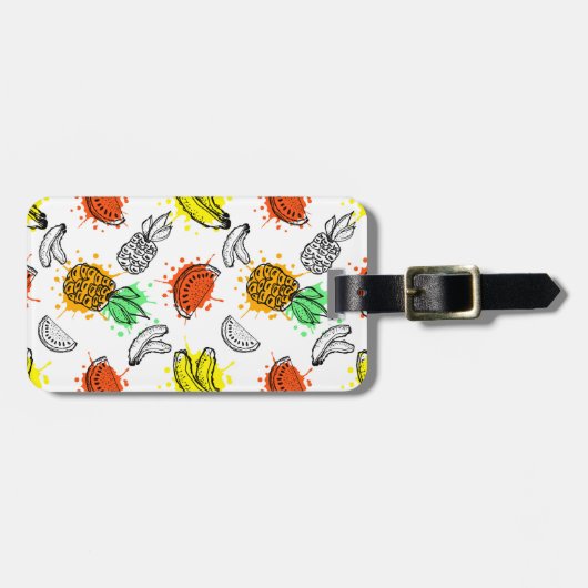 Vektorgraphik-nahtloses Muster Gepäckanhänger (Vorderseite horizontal)