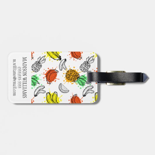 Vektorgraphik-nahtloses Muster Gepäckanhänger (Rückseite horizontal)