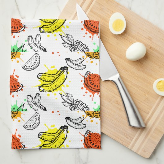 Vektorgraphik-nahtloses Muster Geschirrtuch (Viertel Falte)