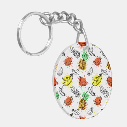 Vektorgraphik-nahtloses Muster Schlüsselanhänger (Vorderseite links)