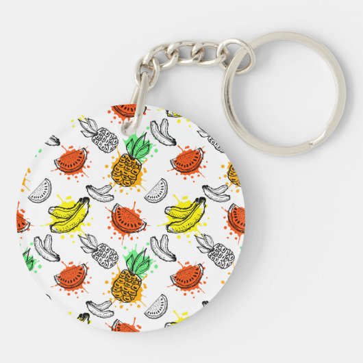 Vektorgraphik-nahtloses Muster Schlüsselanhänger (Rückseite)