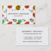 Vektorgraphik-nahtloses Muster Visitenkarte (Vorne/Hinten)