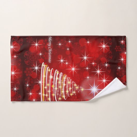 Vektorhat fröhlicher Weihnachtsbaum Bad-Tuch-Set Badhandtuch Set (Handtuch)