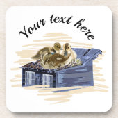 Vektorillustration einer Entenfamilie Getränkeuntersetzer (Vorderseite)