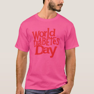 Vektorillustration zum Weltdiabetestag in Silhouet T-Shirt