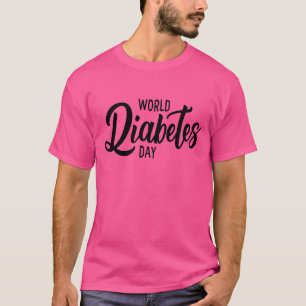 Vektorillustration zum Weltdiabetestag in Silhouet T-Shirt