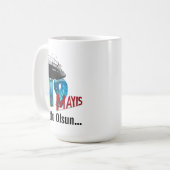 Vektorillustrationsposter-Design vom 19. Mai Kaffeetasse (Vorderseite Links)