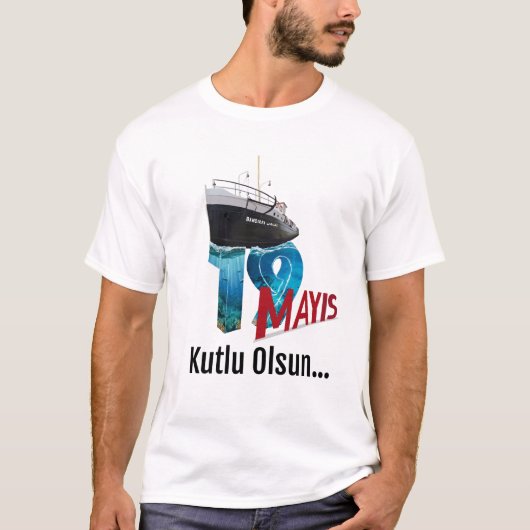 Vektorillustrationsposter-Design vom 19. Mai T-Shirt (Vorderseite)