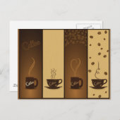 Vektorkaffeebanner Postkarte (Vorne/Hinten)