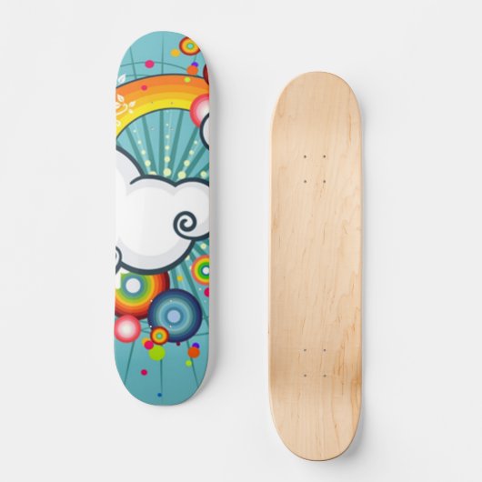 Vektorregenbogen Skateboard (Vorderseite)