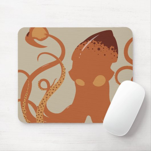 Vektorriesiger Tintenfisch Mousepad (Mit Mouse)
