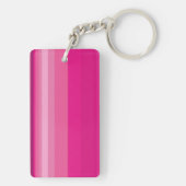 Vektorrosa Steigung Striped Schlüsselanhänger (Rückseite)