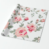 VektorRosen-Muster-Verpackungs-Papier Geschenkpapier (Ungerollt)