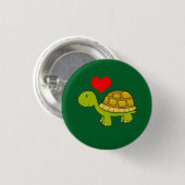 Vektorschildkröte mit Herzen Button (Vorne & Hinten)