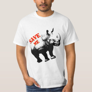 VektorSilhouetteRhino retten mich T-Shirt