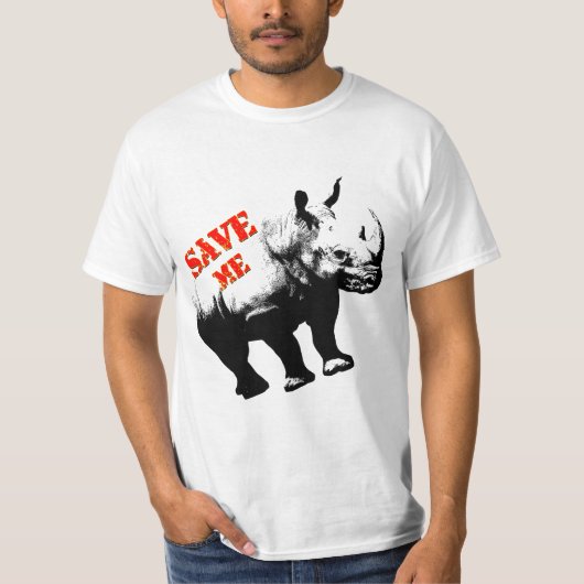 VektorSilhouetteRhino retten mich T-Shirt (Vorderseite)