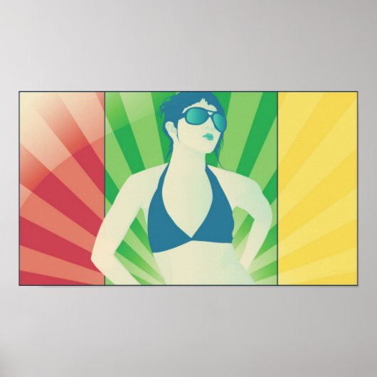 Vektorstrahlen Poster (Vorne)