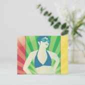 Vektorstrahlen Postkarte (Stehend Vorderseite)