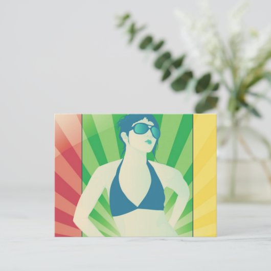 Vektorstrahlen Postkarte (Stehend Vorderseite)