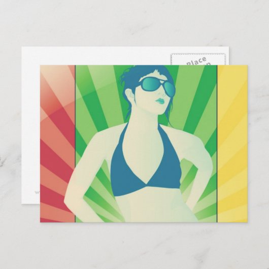 Vektorstrahlen Postkarte (Vorne/Hinten)