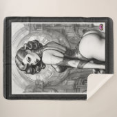 Velaria Retro Age Button Up Girl Portrait Sherpadecke (Vorderseite (Horizontal))