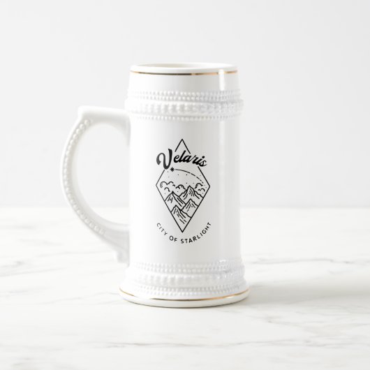 Velaris ACOTAR Vintage-Optik Bierglas (Links)
