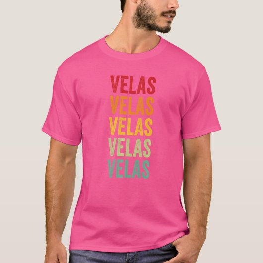 Velas Crypto Rainbow Text T-Shirt (Vorderseite)