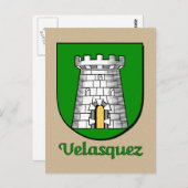 Velasquez Familie Heraldic Shield Postkarte (Vorne/Hinten)