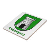 Velasquez Family Shield Decorative Tile Fliese (Seite)