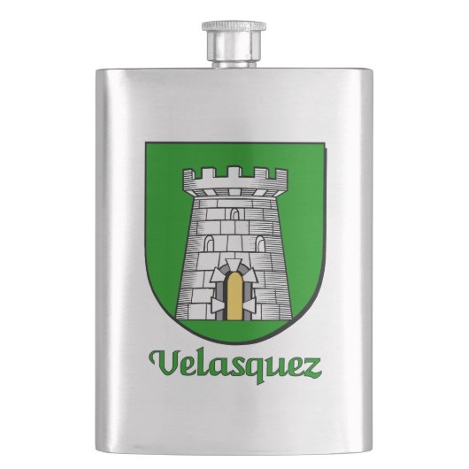Velasquez Heraldic Shield Flachmann (Vorderseite)