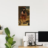 Velázquez - Der Jester namens "Juan of Austria" Poster (Heimbüro)