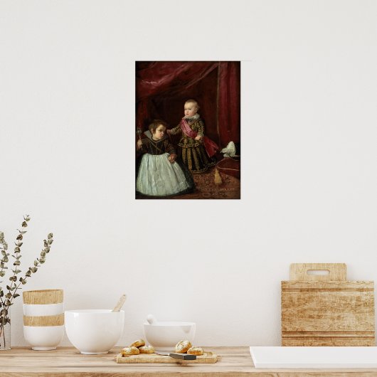 Velázquez - Don Baltasar Carlos mit einem Zwerg Poster (Küche)