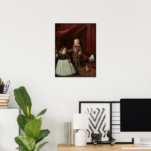 Velázquez - Don Baltasar Carlos mit einem Zwerg Poster (Heimbüro)