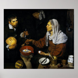 Velázquez - Eine alte Frau, die kocht Eier Poster