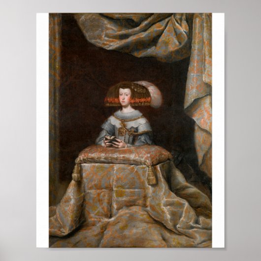 Velazquez - Mariana de Austria im Gebet Poster (Vorne)