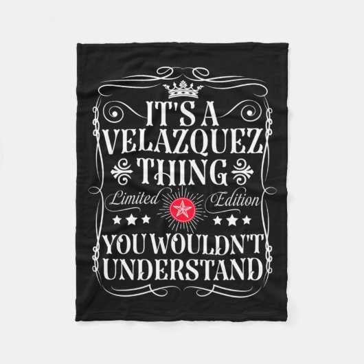 Velazquez Name Ein Velazquez Ding Würde Fleecedecke (Vorderseite)