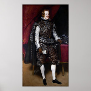 Velázquez - Philipp IV. von Spanien in Braun und S Poster