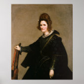 Velázquez - Portrait einer Dame Poster (Vorne)
