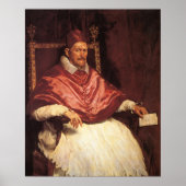 Velázquez - Portrait of Pope Innocent X 1650 Poster (Vorne)