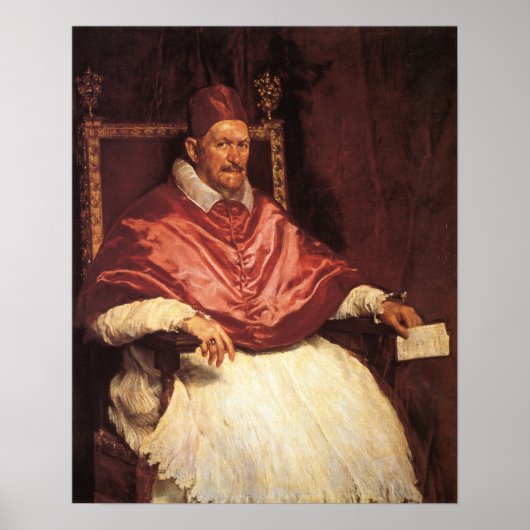 Velázquez - Portrait of Pope Innocent X 1650 Poster (Vorne)