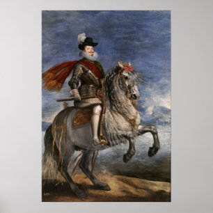 Velázquez - Reiter Philipp III 1631 Poster